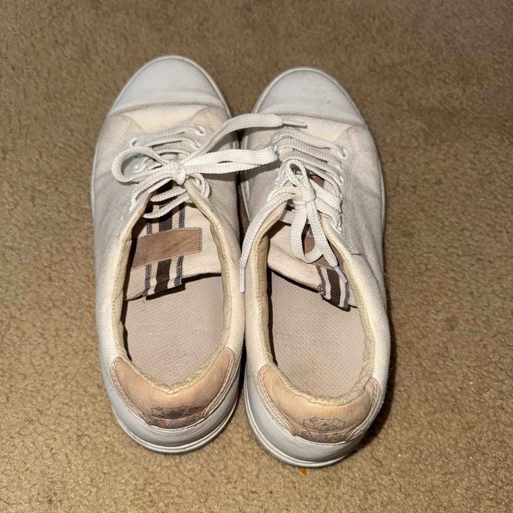Brunello Cucinelli White and Cream Men's Shoes